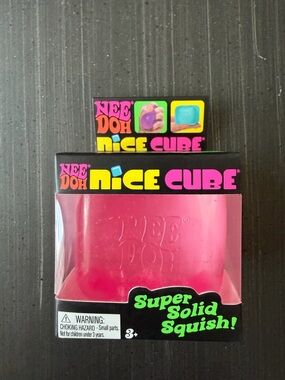 Nee Doh Nice Cube Super Solid Squish - Pink